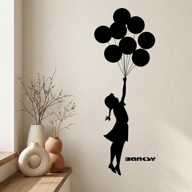 Wall Stickers: Banksy, Girl with Balloons