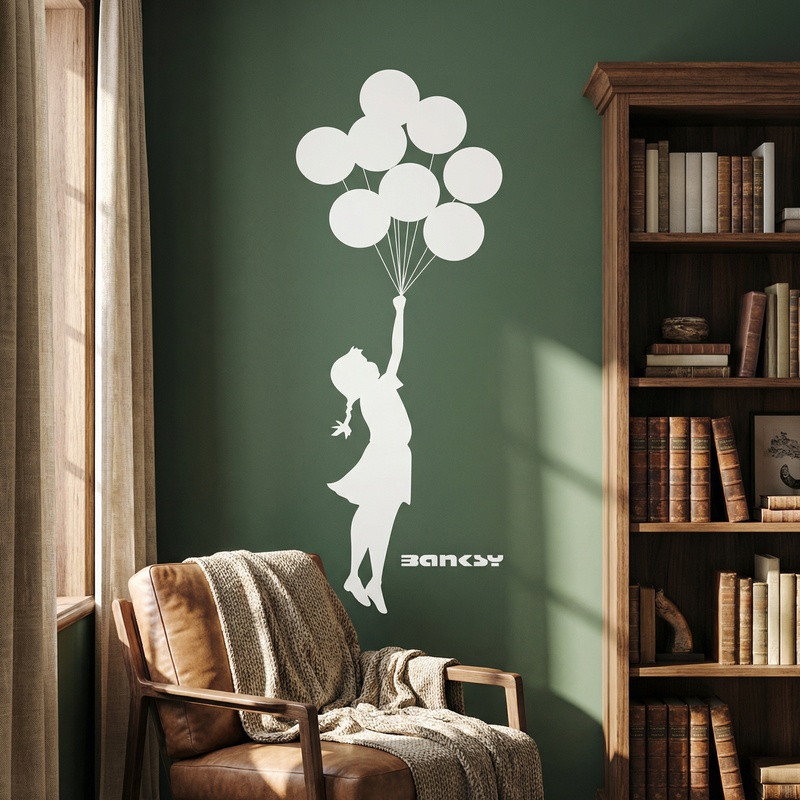 Wall Stickers: Banksy, Girl with Balloons