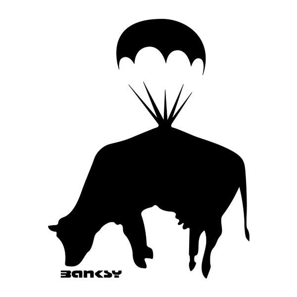Wall Stickers: Banksy, Flying Cow