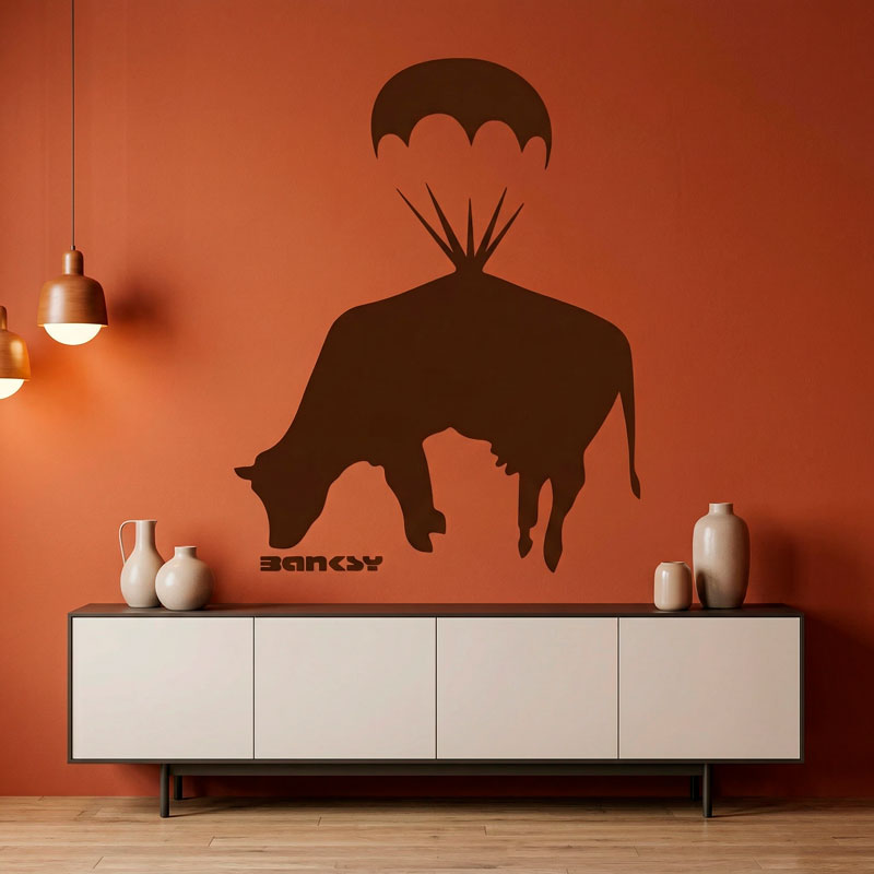 Banksy, Flying Cow 6/8