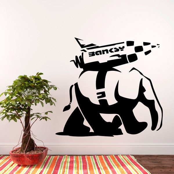 Wall Stickers: Banksy, Rocket Elephant