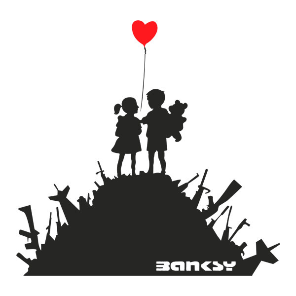 Wall Stickers: Banksy, Children on Weapons