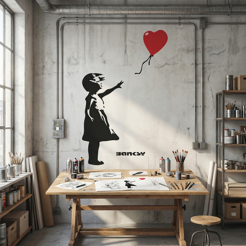 Wall Stickers: Banksy, Girl with a Balloon