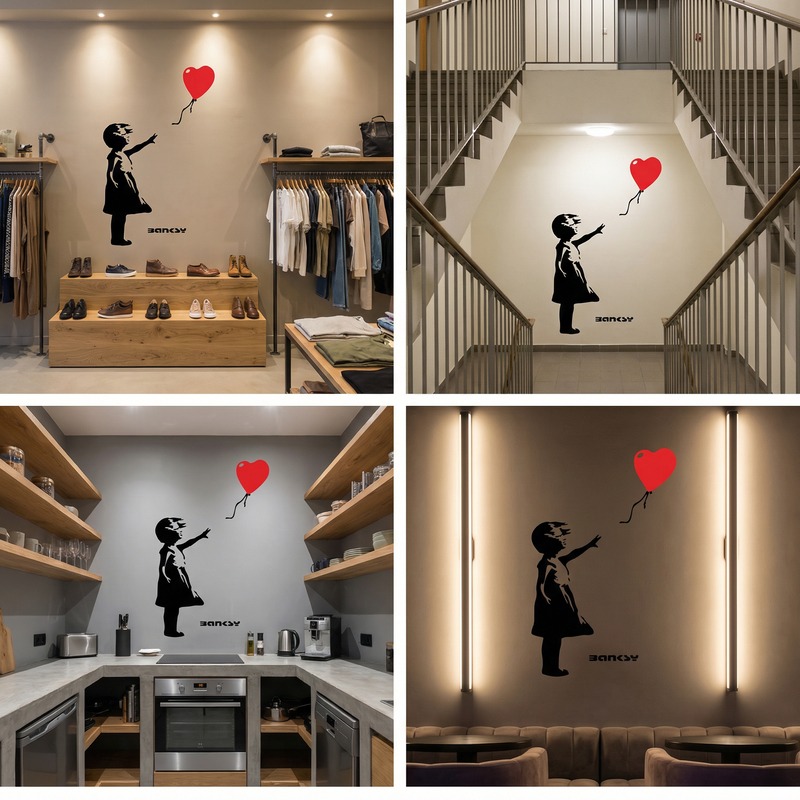 Wall Stickers: Banksy, Girl with a Balloon