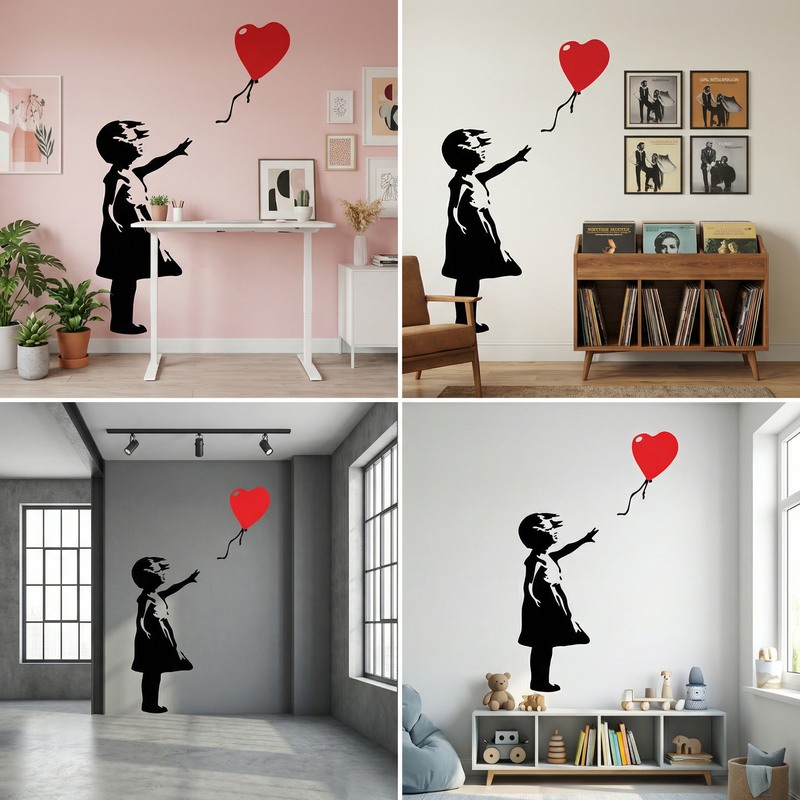 Wall Stickers: Banksy, Girl with a Balloon