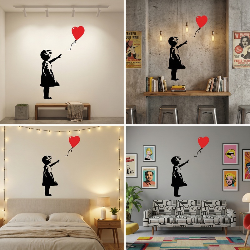 Wall Stickers: Banksy, Girl with a Balloon