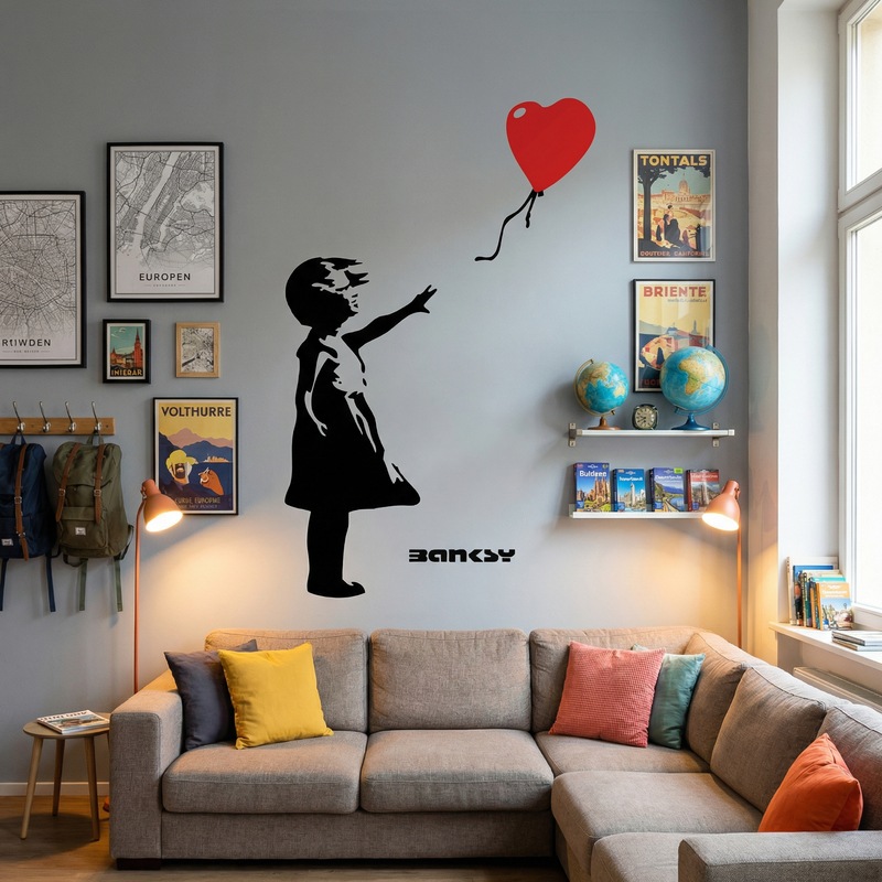 Wall Stickers: Banksy, Girl with a Balloon