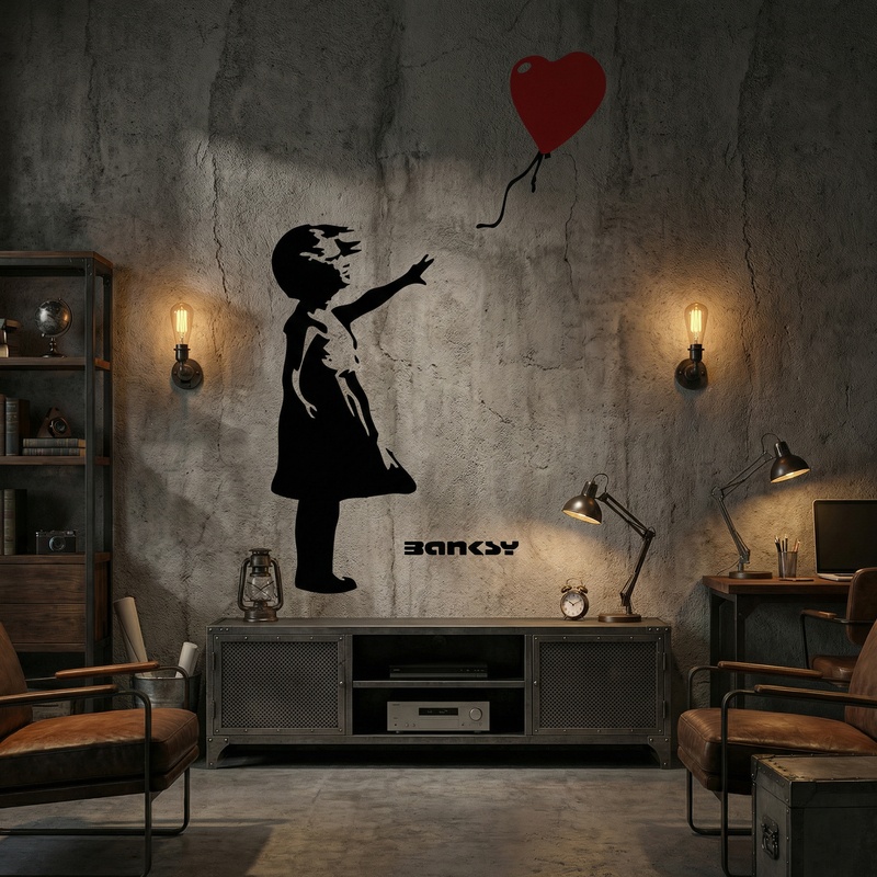Wall Stickers: Banksy, Girl with a Balloon