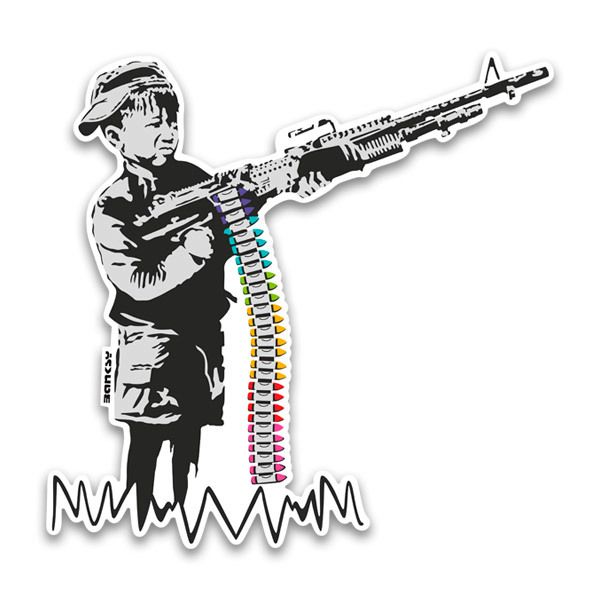 Wall Stickers: Banksy, Child Soldier Paintings