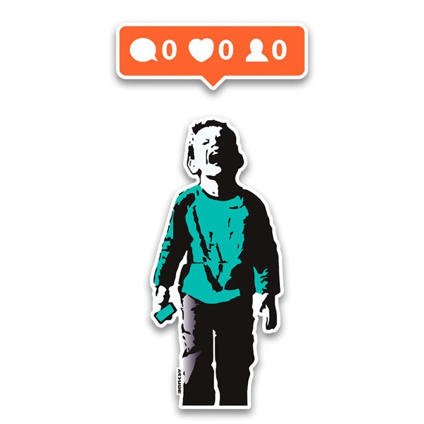 Wall Stickers: Banksy, Child Without Likes