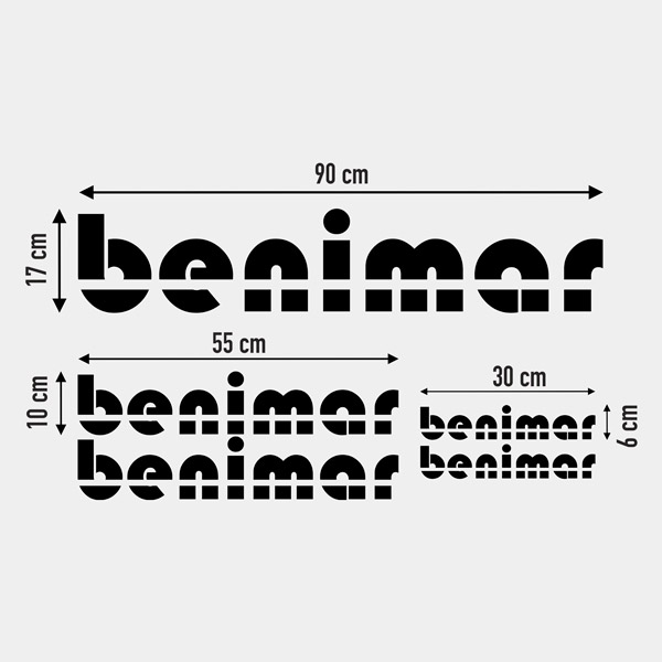 Camper van decals: Benimar Sticker Kit