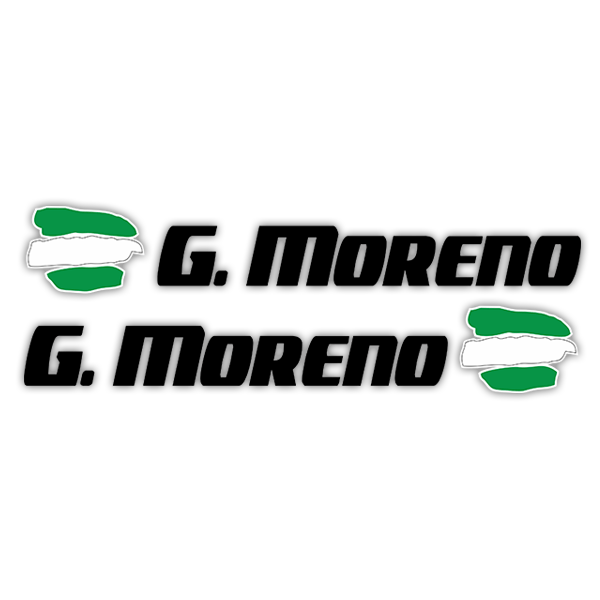 Car & Motorbike Stickers: 2X Flags Andalusia + Name sport black 0