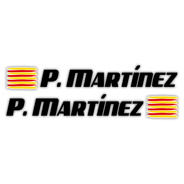 Car & Motorbike Stickers: 2X Catalonia Flags + Pilot Number Sport Black
