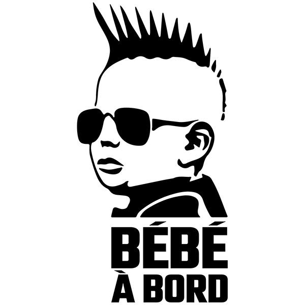 Car & Motorbike Stickers: Baby on board French punk