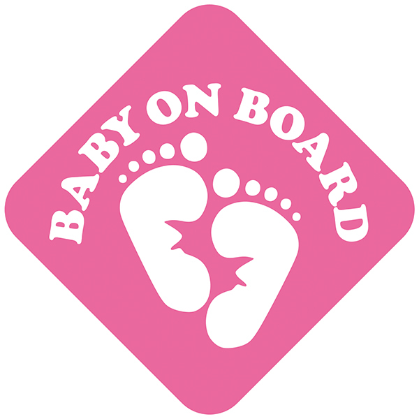 Car & Motorbike Stickers: Baby on board footprints