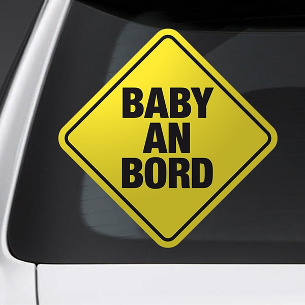 Car & Motorbike Stickers: Sign baby on board German