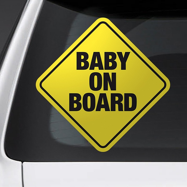 Car & Motorbike Stickers: English baby on board sign 1