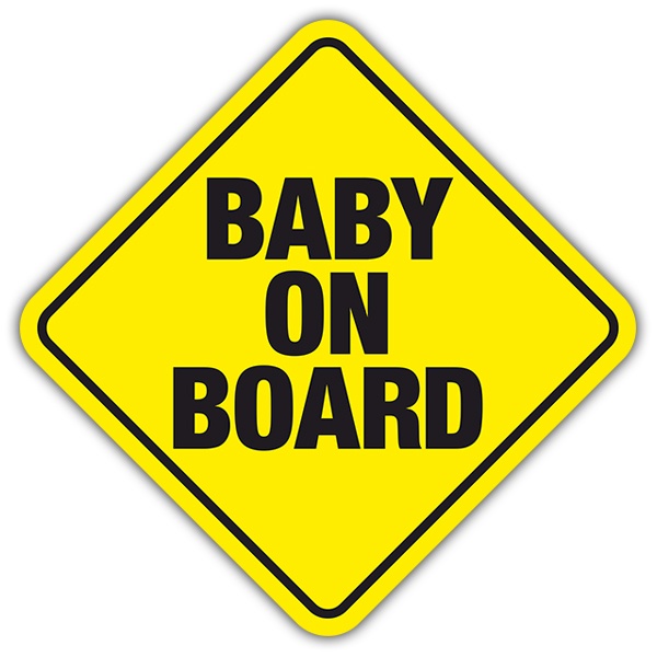 Car & Motorbike Stickers: English baby on board sign