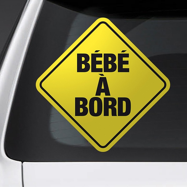 Car & Motorbike Stickers: Sign baby on board - French