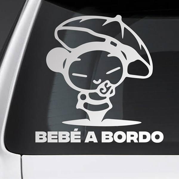 Baby on board car stickers in spanish Muraldecal