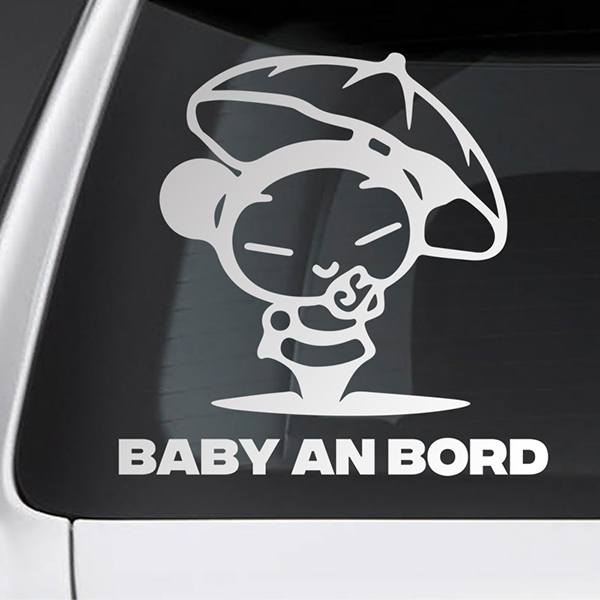 Car & Motorbike Stickers: Baby on board geisha German