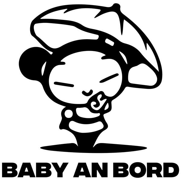 Car & Motorbike Stickers: Baby on board geisha German