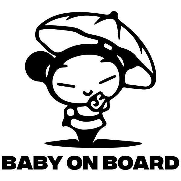 Car & Motorbike Stickers: Baby on board English geisha