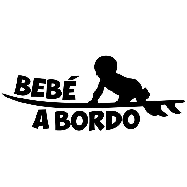 Sticker Baby On Board Surf Muraldecal Com