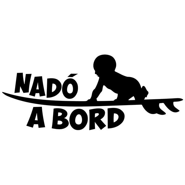 Car & Motorbike Stickers: Baby on board surf - Catalan