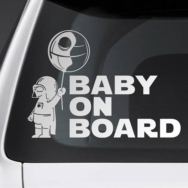 Car & Motorbike Stickers: Darth Vader baby on board English 0