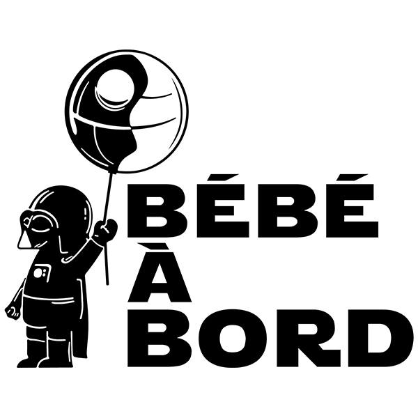 Car & Motorbike Stickers: Baby Darth Vader on board - French