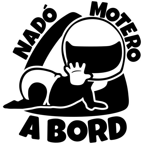 Car & Motorbike Stickers: Baby on board biker - Catalan