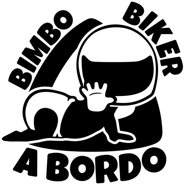 Car & Motorbike Stickers: Baby on board Italian biker