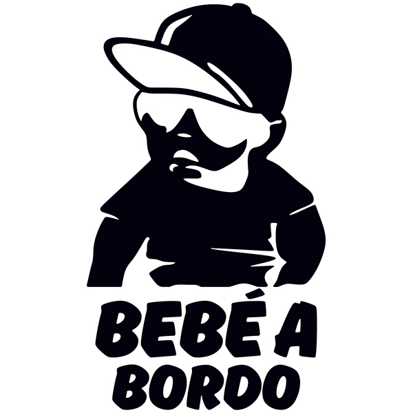 Car & Motorbike Stickers: Baby on board cool - Spanish