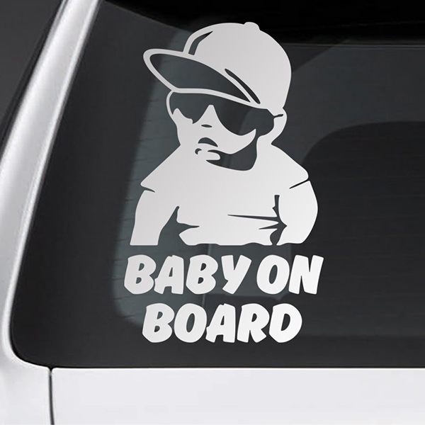 Car & Motorbike Stickers: Baby on board cool 0