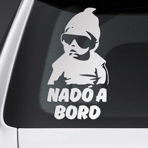 Car & Motorbike Stickers: Baby on board trendy - Catalan