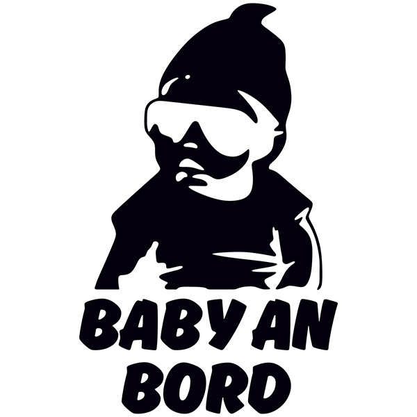 Car & Motorbike Stickers: Baby on board trendy German