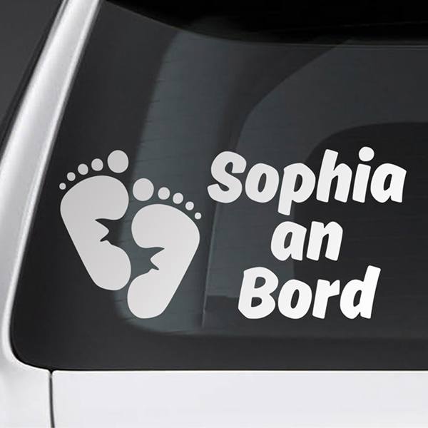 Car & Motorbike Stickers: Baby on board custom German