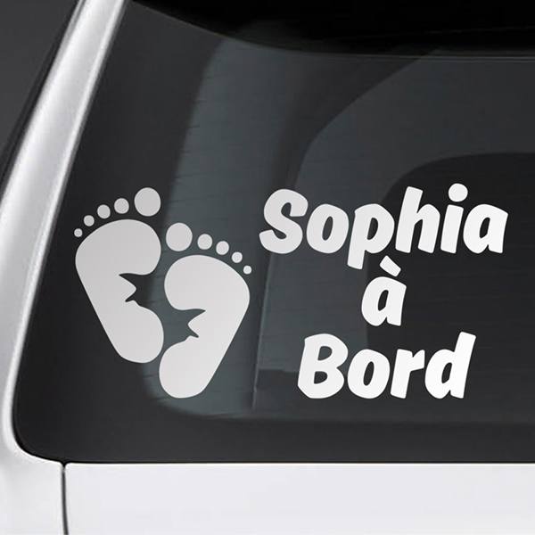 Car & Motorbike Stickers: Baby on board custom French