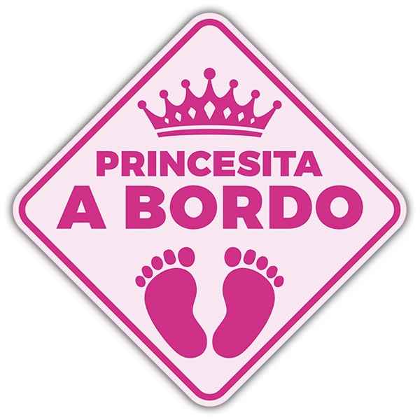 Car & Motorbike Stickers: Little princess on board - Spanish