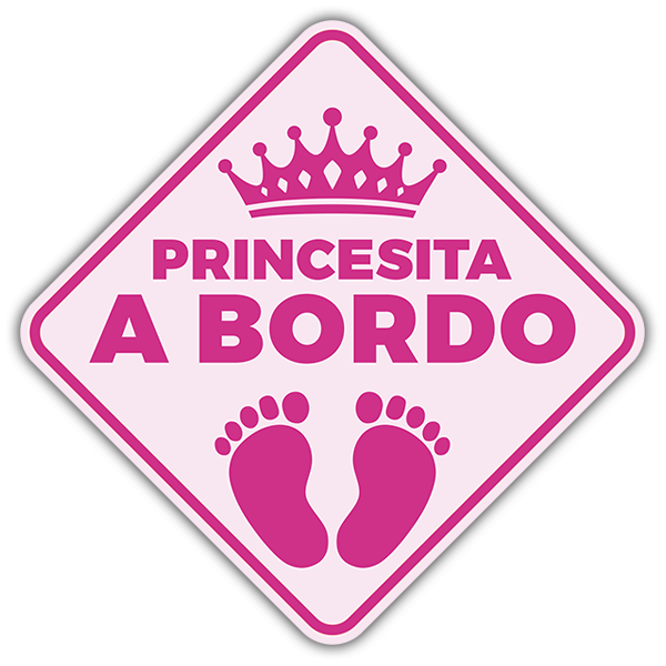 Car & Motorbike Stickers: Little princess on board - Spanish