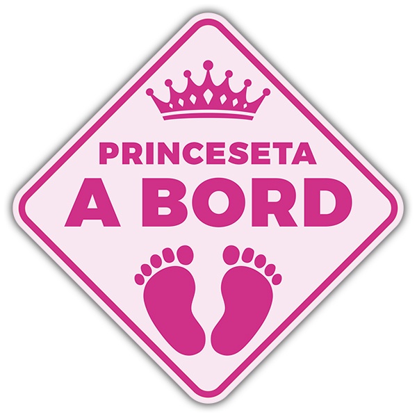 Car & Motorbike Stickers: Little princess on board Catalan