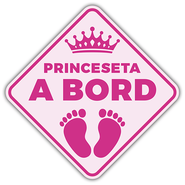 Car & Motorbike Stickers: Little princess on board - Catalan 0