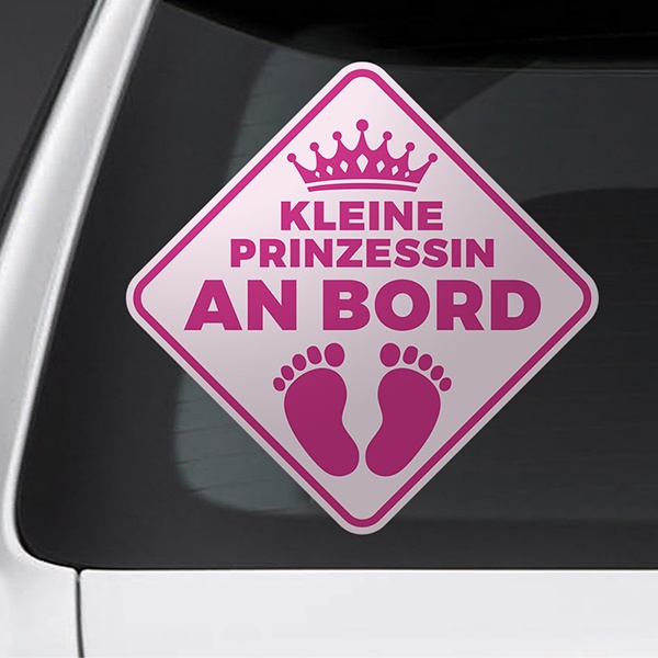 Car & Motorbike Stickers: Little princess on board German