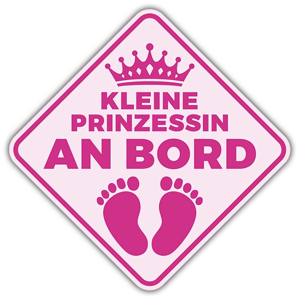 Car & Motorbike Stickers: Little princess on board German