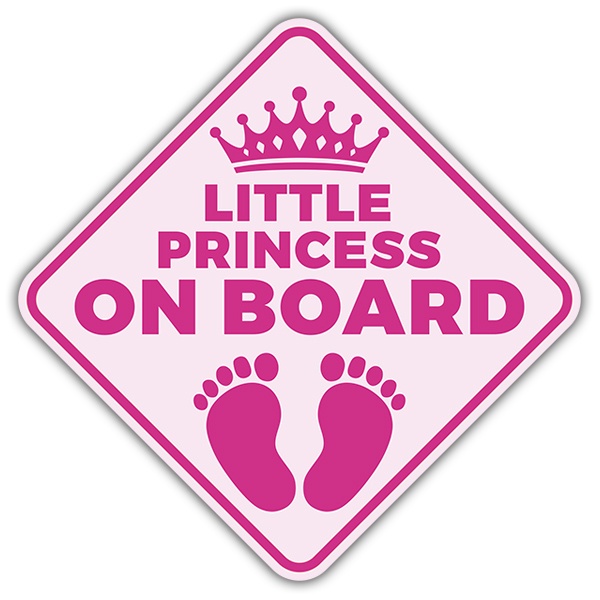 Baby on Board Car Sign Badge Sticker Girl Princess