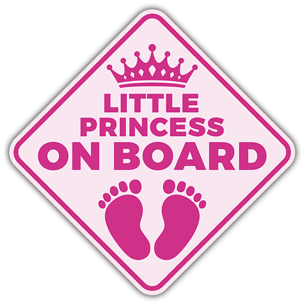 Car & Motorbike Stickers: Little princess on board 0