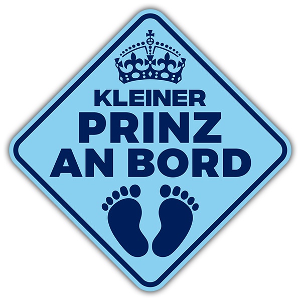 Car & Motorbike Stickers: Little prince on board German