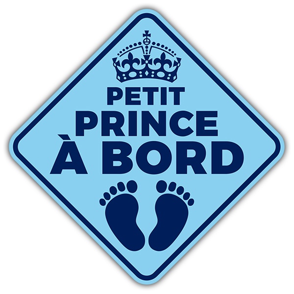 Car & Motorbike Stickers: Little prince on board French