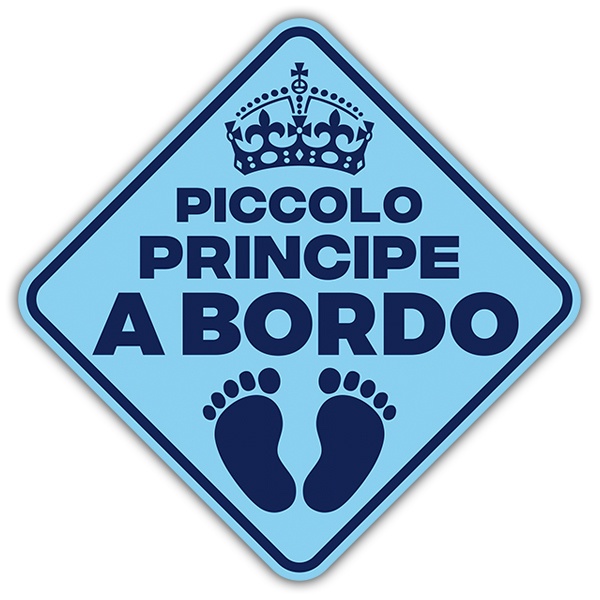 Car & Motorbike Stickers: Little prince on board - Italian